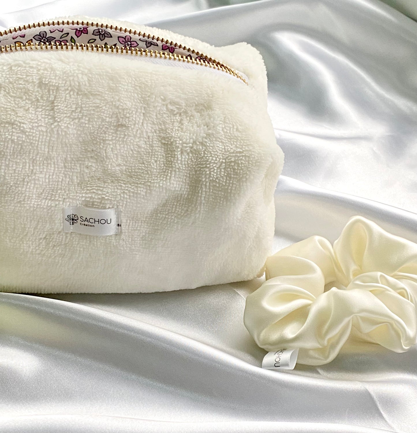 Trousse de maquillage en microfibre de bambou / trousse de maquillage en éponge