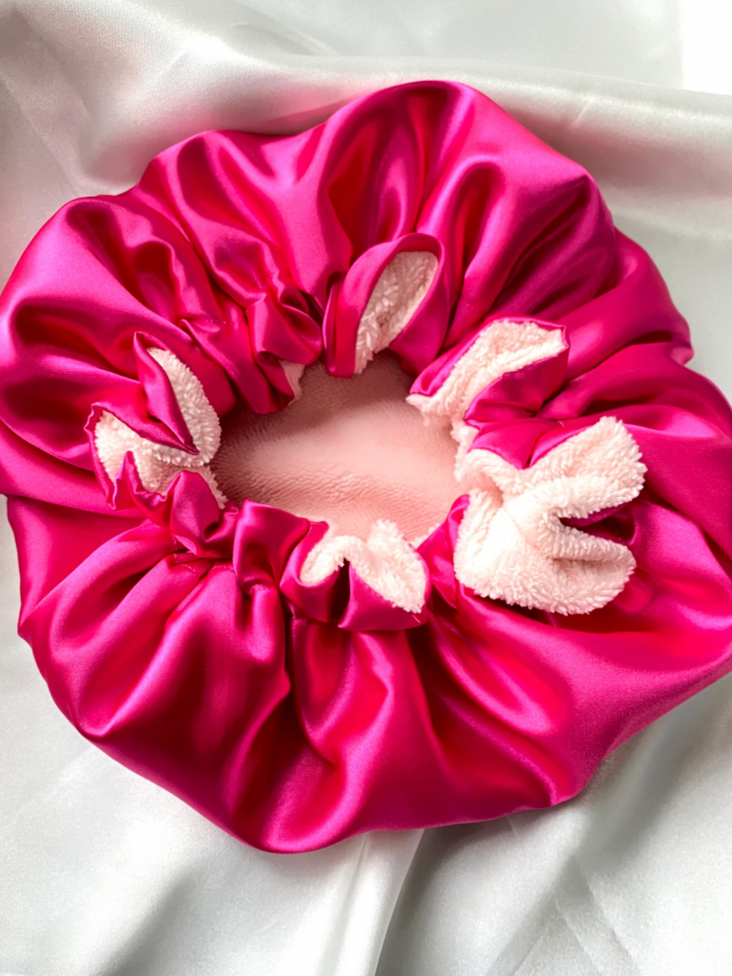 Bonnet de soin capillaire en satin et fibre de bambou