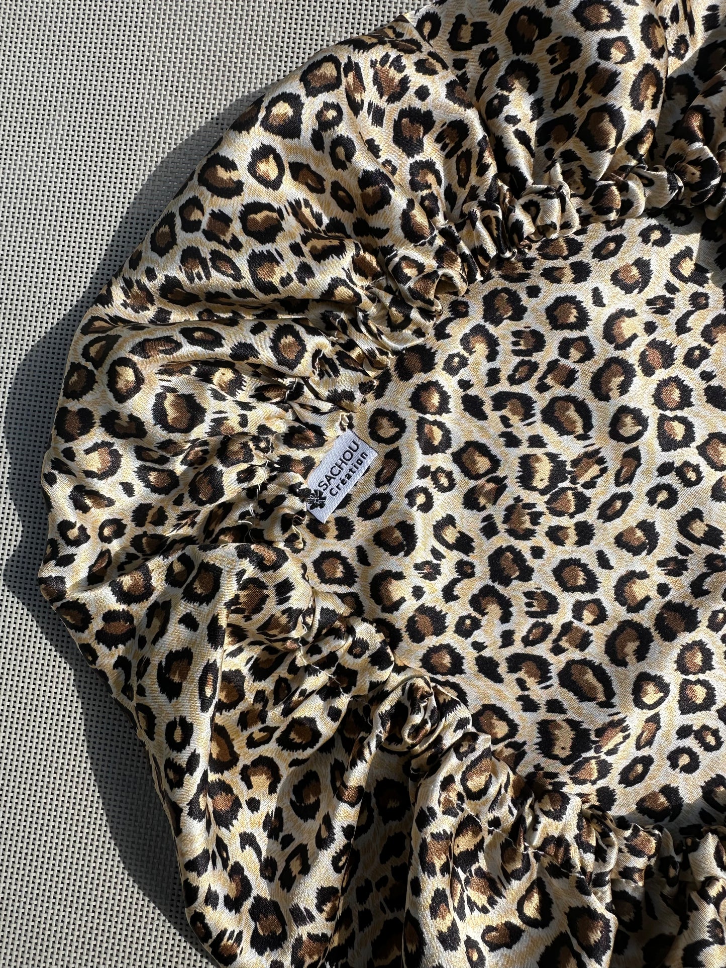 Bonnet de nuit réversible en soie de mûrier