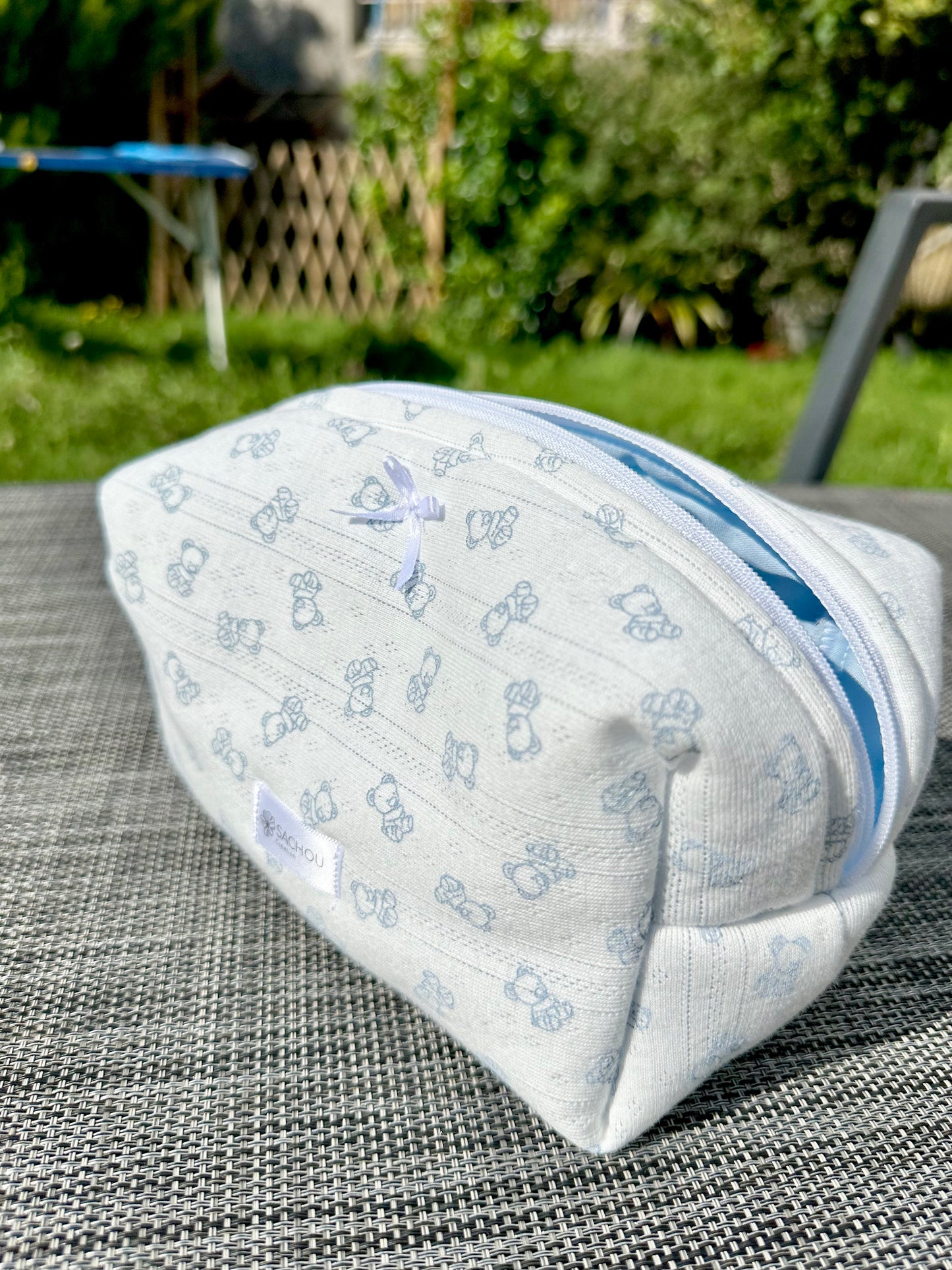 Trousse de toilette en coton pretty  Teddy 🧸💎