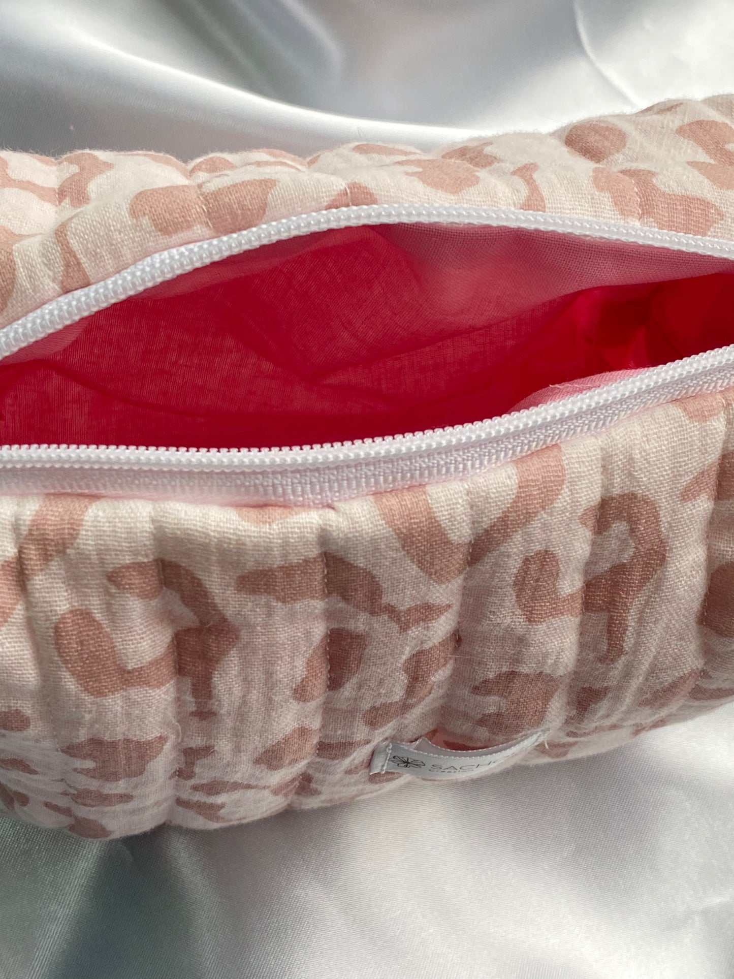 Trousse de toilette en gaze de coton / Trousse de maquillage en gaze de coton