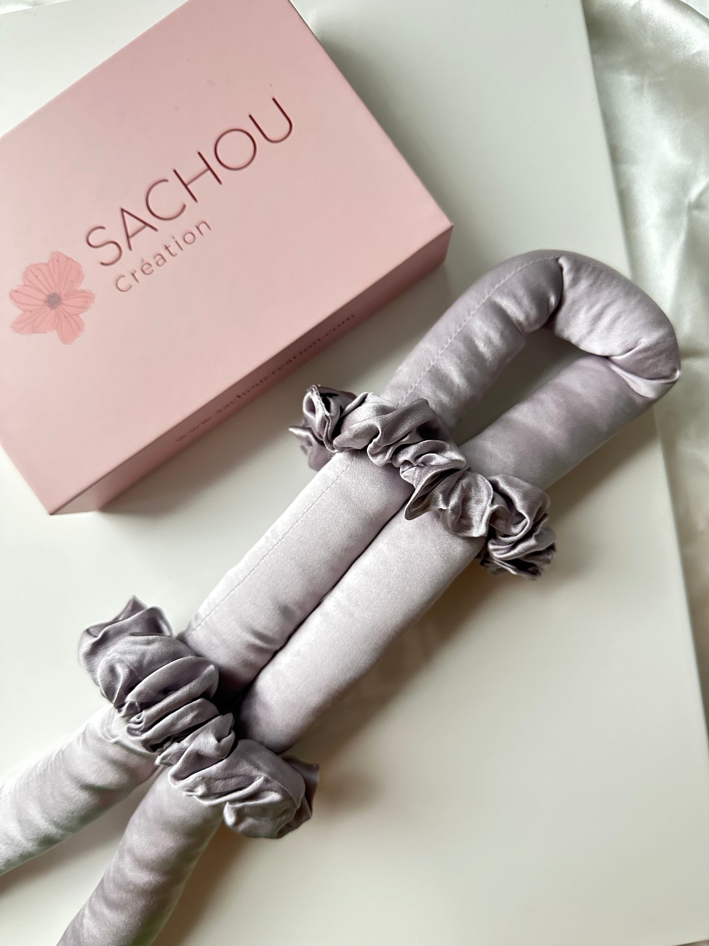 Boucleur sans chaleur / bigoudis 100% soie de mûrier