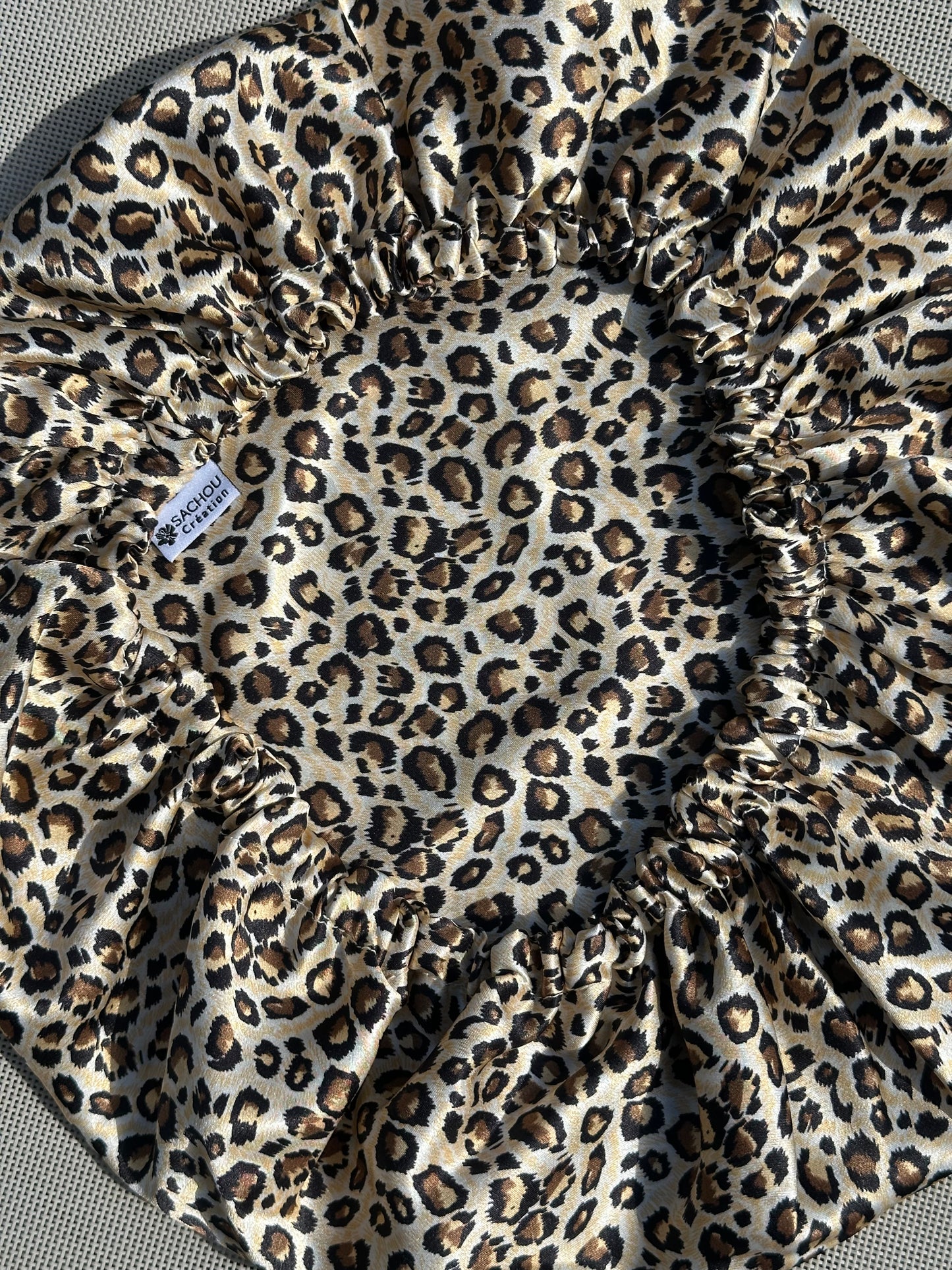 Bonnet de nuit réversible en soie de mûrier