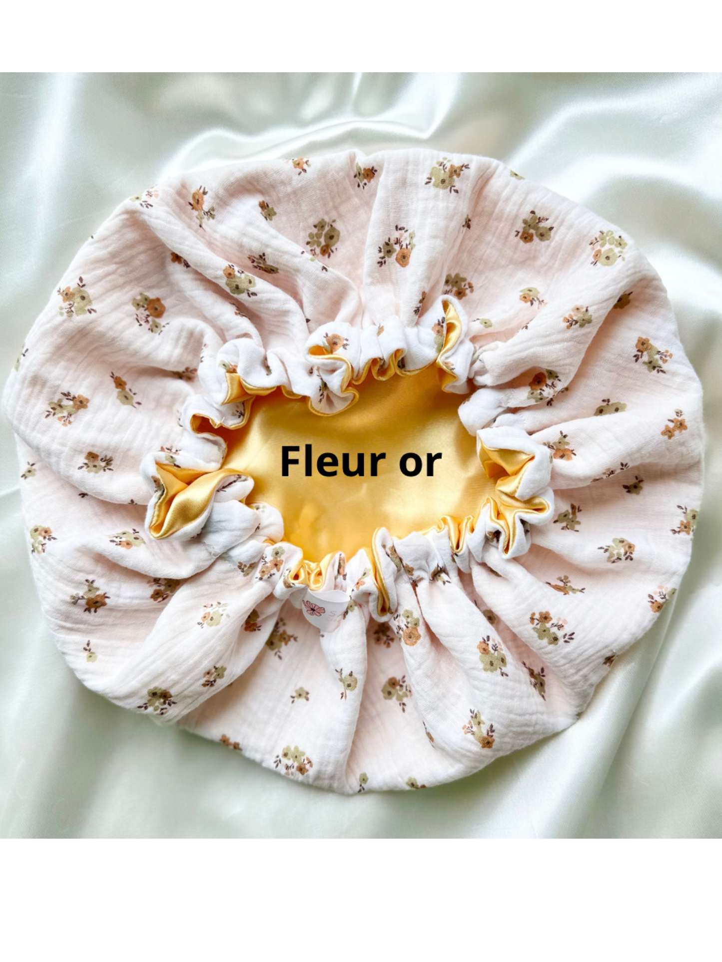 Bonnet réversible en satin et gaze de coton coup de cœur ♥️