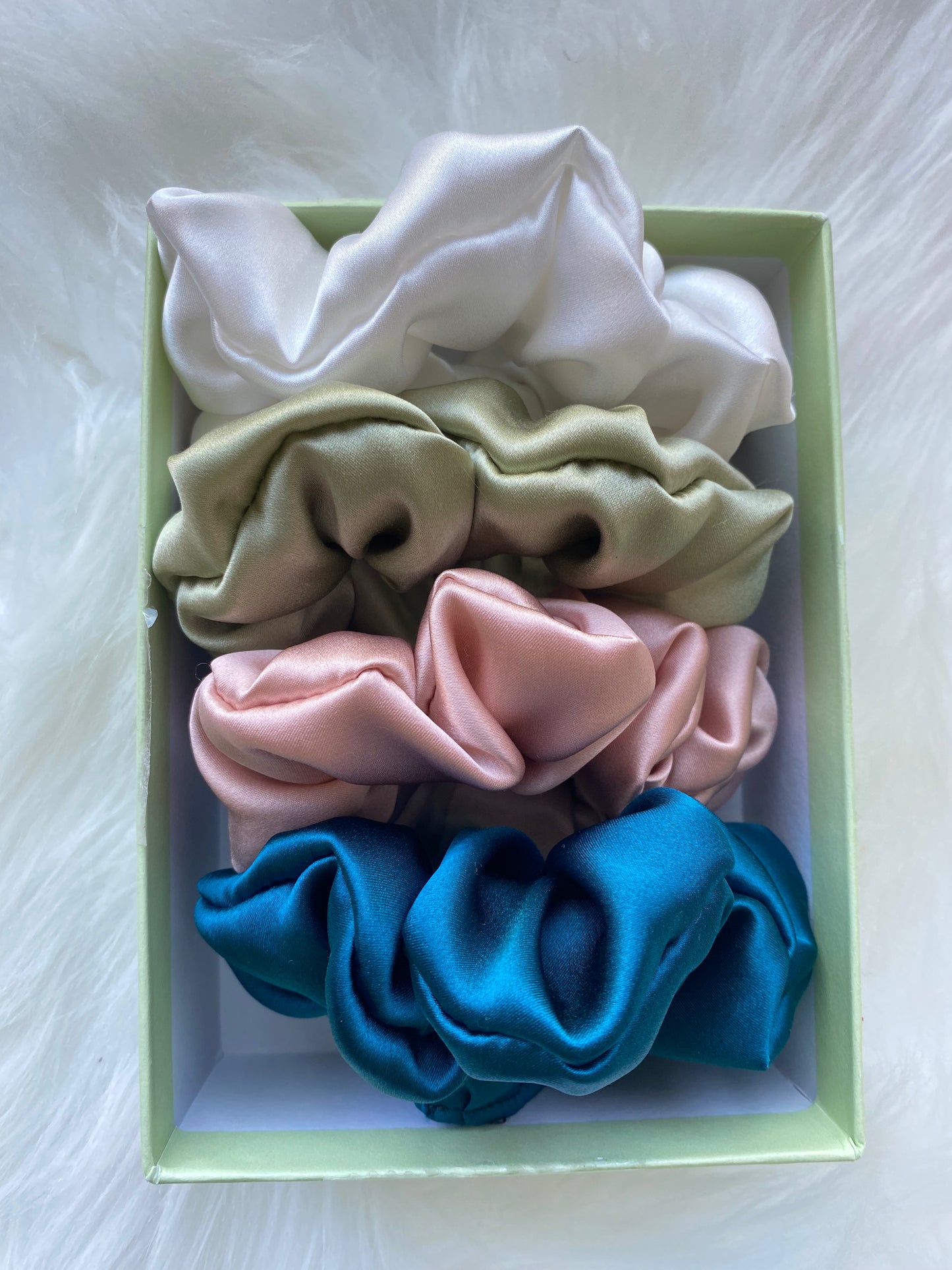 Lot de 4 Chouchous en soie de mûrier naturel