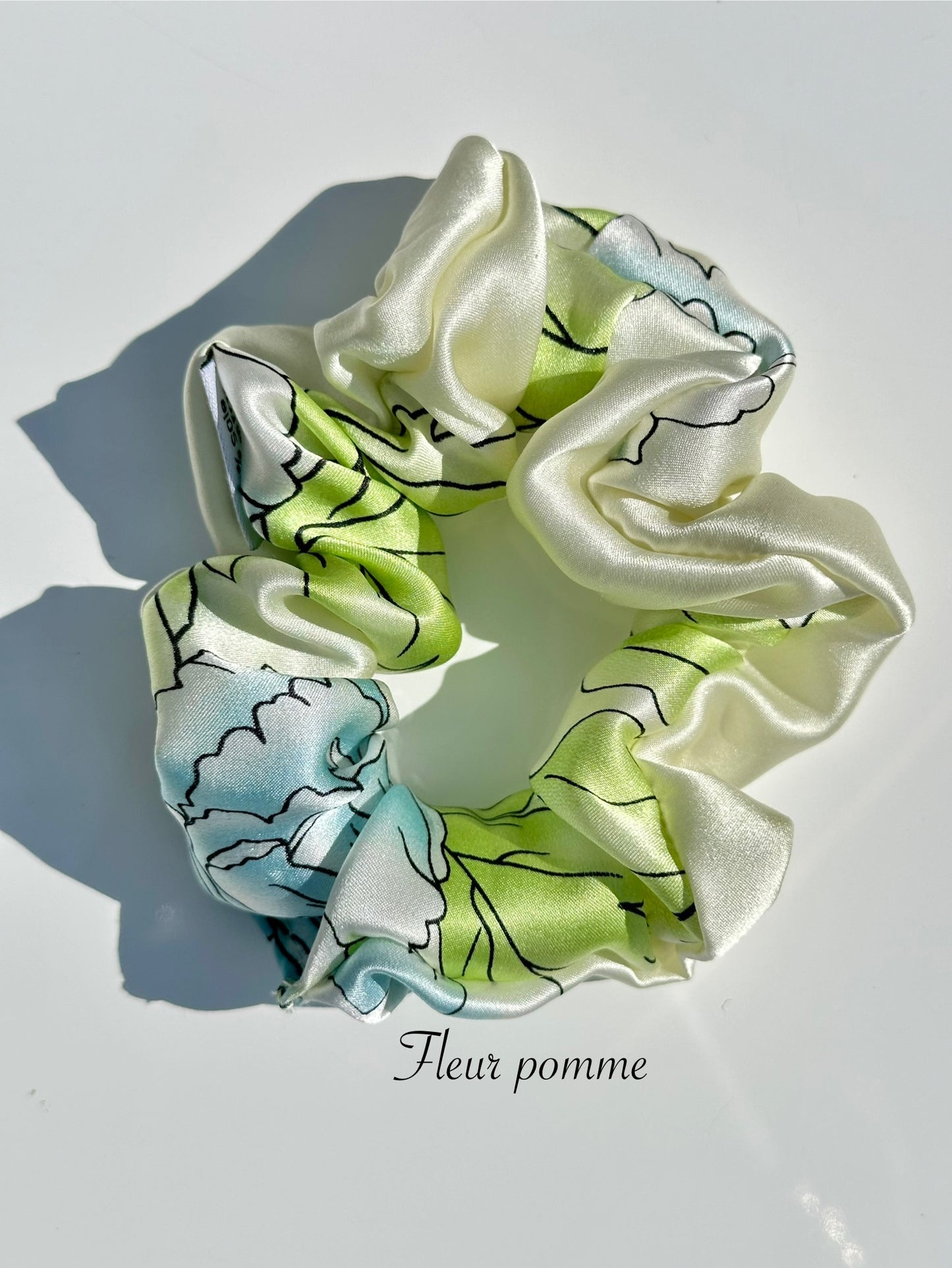 Chouchou en soie 19 Momme imprimé florale 🌸