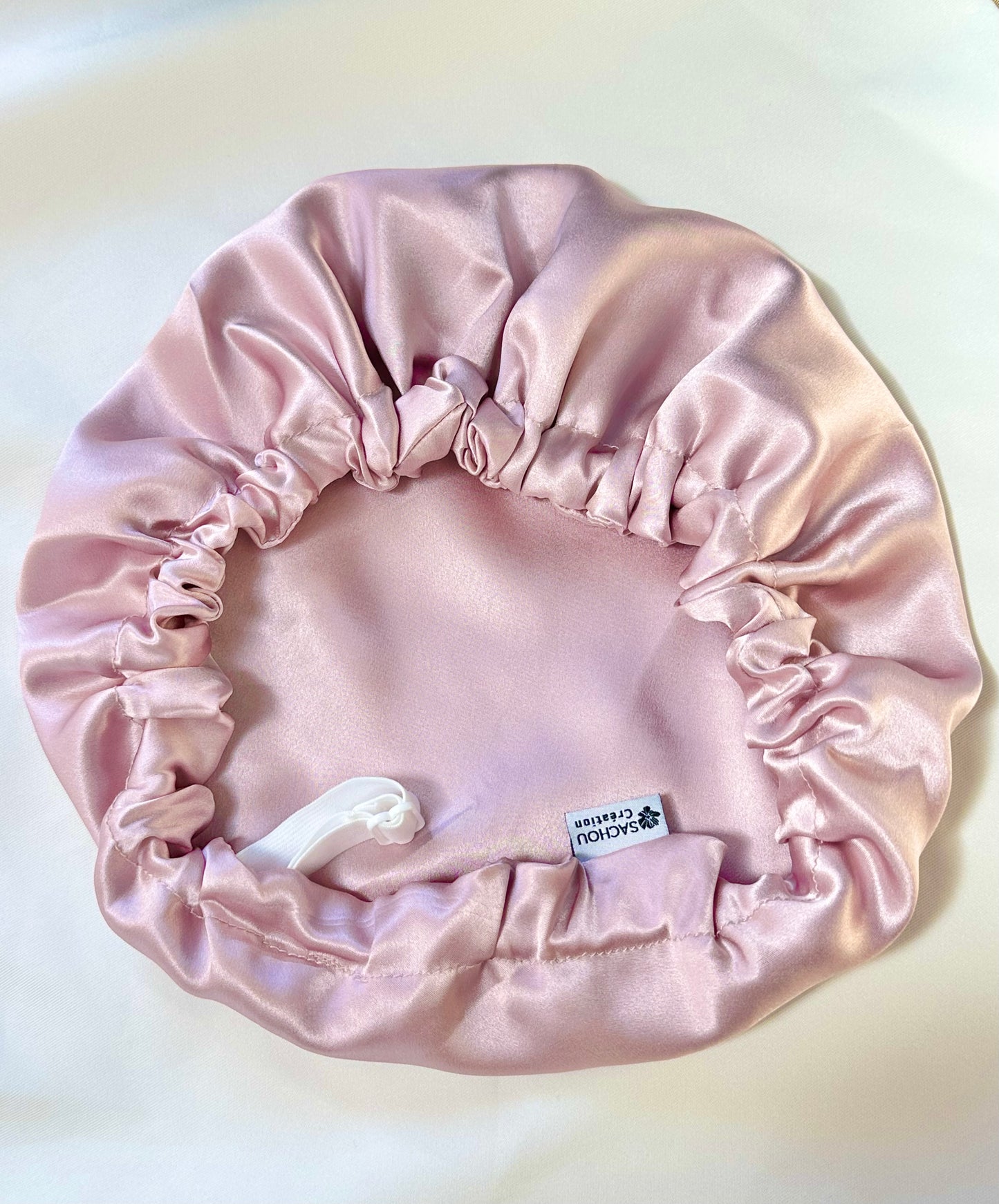 Bonnet ajustable enfant réversible en soie de mûrier (1 à 7 ans)