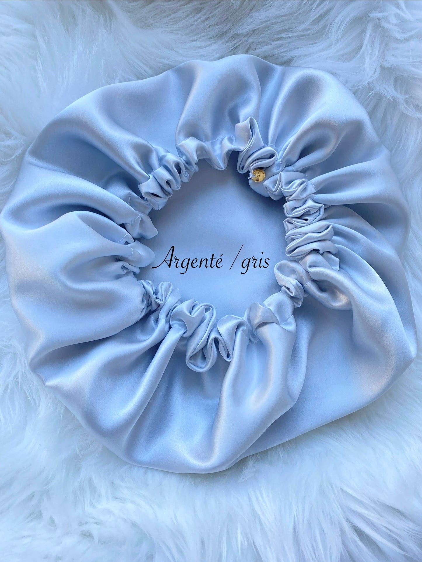 Bonnet de nuit réversible en soie de mûrier